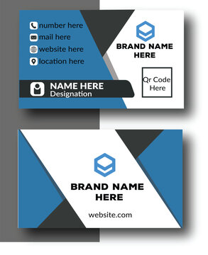 a vector template of modern business,creative ,clean and simple business card with clean concept .