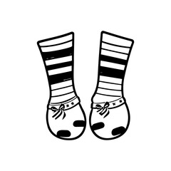 Socks Icon hand draw black christmas colour logo symbol perfect.