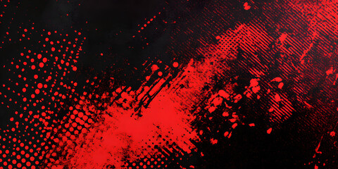 red spots, splashes and dotted paint marks on a black background. grunge texture of old background