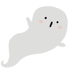 Obraz premium Halloween cute spooky charater costumes vector - vampire, ghost, witch, pumpkins, frankenstein