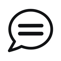 Speech bubble icon. Simple chat bubble icon, perfect for communication and messaging apps.