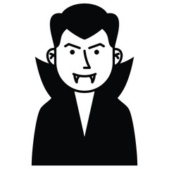 Halloween Dracula Avatar Outline