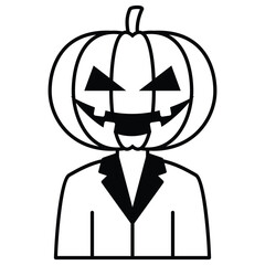 Halloween Pumpkin Avatar Outline