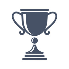 Winner trophy icon. A simple trophy icon, symbolizing success and victory. Perfect for celebration, achievement, and award designs.