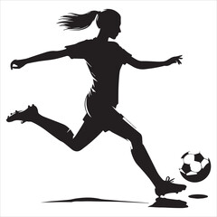 Female Football Player Vectors
