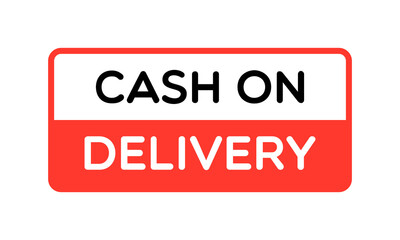 Vector Cash on Delivery Label
