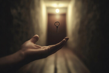 Key to Opportunity: A Hand Reaches for a New Beginning