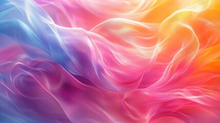 Obraz premium Abstract Image of Flowing, Multicolored Fabric