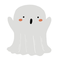 Halloween cute spooky charater costumes vector - vampire, ghost, witch, pumpkins, frankenstein