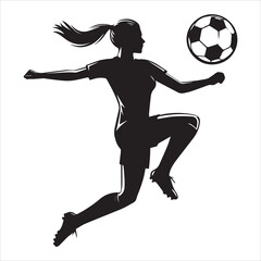Female Football Player Vectors
