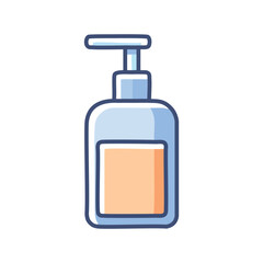 Fototapeta premium Pump bottle icon. Simple cartoon illustration of a pump bottle, perfect for hygiene and cleaning related projects.