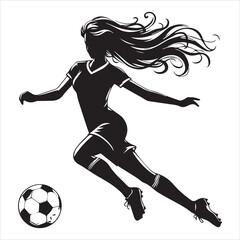 Female Football Player Vectors
