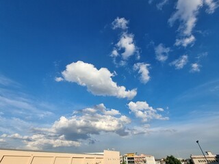 Big clouds and blue sky