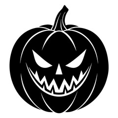 halloween pumpkin head vector illustration 
