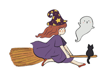 Halloween cute spooky charater costumes vector - vampire, ghost, witch, pumpkins, frankenstein