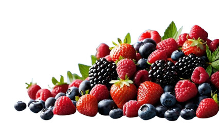 Fototapeta premium different red fruits in a bowl