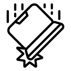 Icon showing a laptop being dropped.