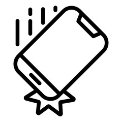 Icon of a phone being dropped.