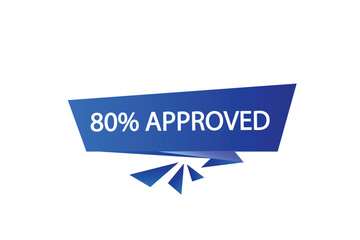 web button 80% approved  click here action vector banner now
