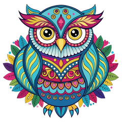Colorful Owl Vector Design-