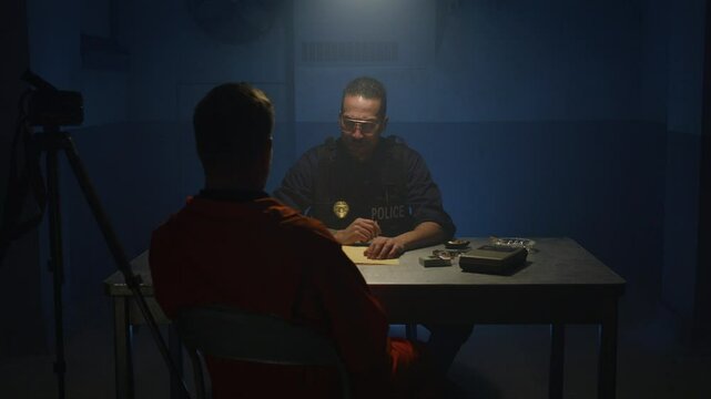 Interrogation scene cops and robbers