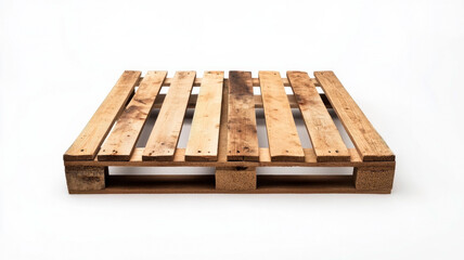 Wooden pallet isolated on white background