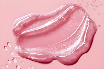 Liquid gel cosmetic smudge light pink
