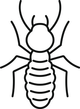 recommend clip art: Big termite insect is spreading its legs, showing off its segmented body and antennae