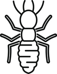 This is a vector illustration of a big termite insect with its legs spread