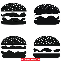 Burger Bliss Silhouette Collection to Elevate Your Design Game