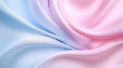 Obraz premium Curved pastel fabric layers, smooth and soft, abstract background