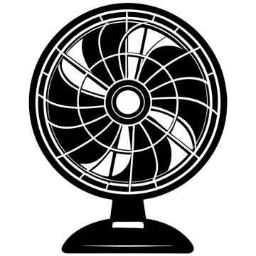 recommend clip art: table fan silhouette vector illustration