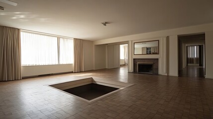 Empty Room with a Square Hole in the Floor