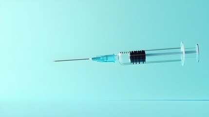 Detailed Close up Photograph of a Flu Vaccination Syringe with Space for Customizable Health Campaign or Message Overlay  Medical Equipment and Supplies for Immunization and Disease Prevention