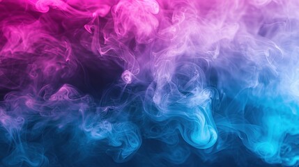 Fototapeta premium Abstract Purple and Blue Smoke Swirling.