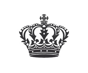 
Crown royal flat vector logo stylize white background