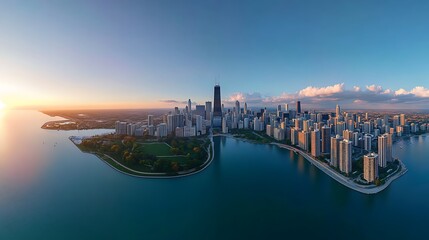 Aerial photos of major cities in the United States, high-angle city architecture photos