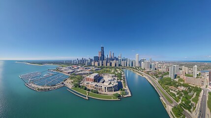 Aerial photos of major cities in the United States, high-angle city architecture photos