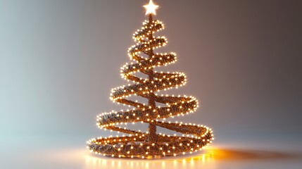 A beautifully lit Christmas tree with a star on top, adorned with twinkling lights, perfect for festive decor and celebrations.