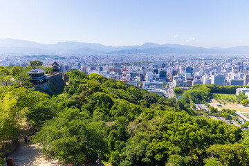 日本の風景・夏　日本100名城　松山城　天守からの眺望