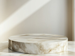 marble podium for skincare or cosmetic display, product photo background	