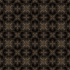 Vector Javanese ethnic batik pattern template with a beautiful and elegant natural color combination