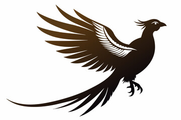 Pheasant Silhouette vector illustration 
