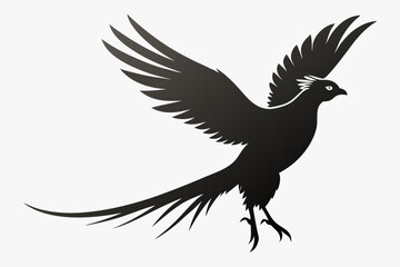 Pheasant Silhouette vector illustration 
