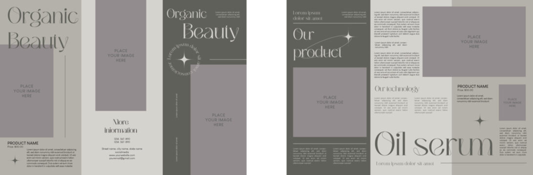 Cosmetic Beauty Product Trifold Brochure