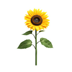 Obraz premium A vibrant sunflower standing tall with bright yellow petals, showcasing its beauty and elegance in nature, perfect for any design.