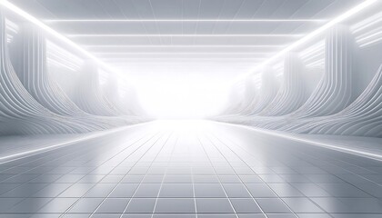 White  Background with Sleek Modern Design Elements