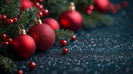 Merry Christmas and Happy New Year festive colorful composition. Christmas background. Xmas banner and holiday poster