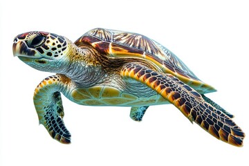 Fototapeta premium Sea turtle gliding underwater