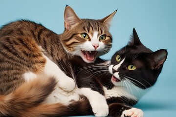 Ecstatic Playful Cuddle Cat Graphic Representation